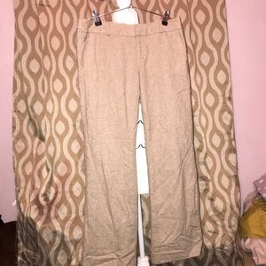 Petite 4 tweed tan dress pants